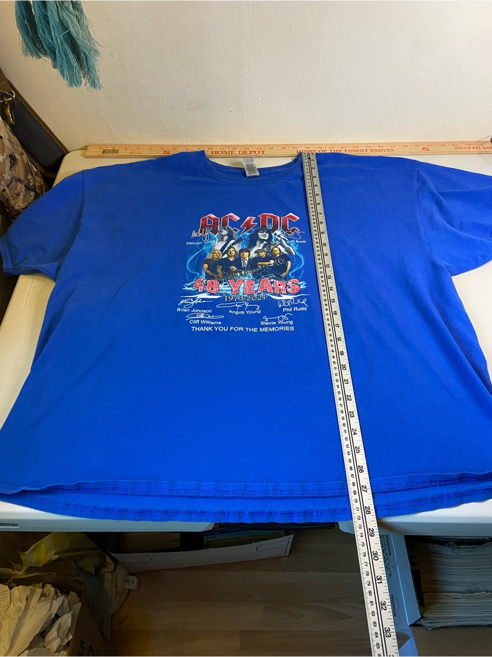 AC/DC Royal Blue 58 Years Anniversary Graphic Tee